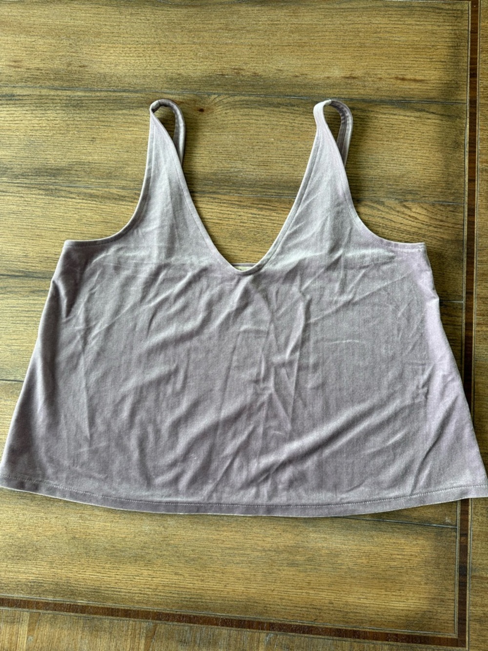 Madewell Mauve V-Neck Velvet Camisole